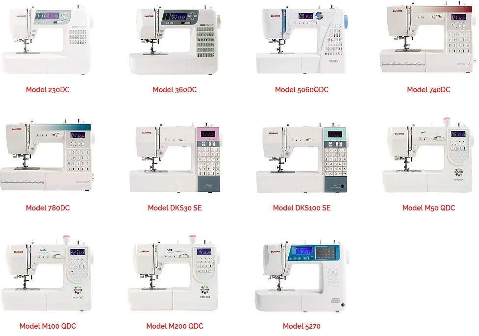 Janome Computerised Sewing Machines