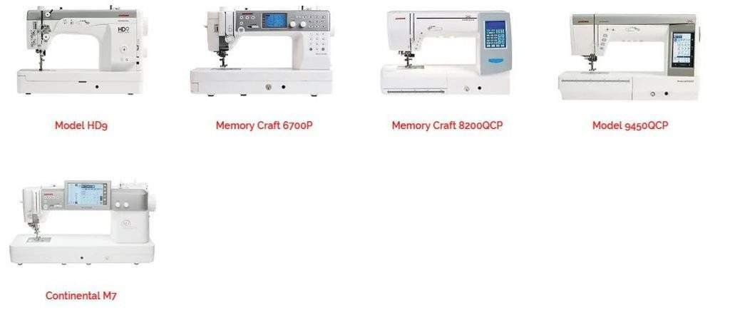 Janome Long Arm space Sewing Machines