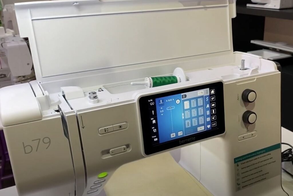 Bernette B79 Sewing and Embroidery Machine Screen and Controls