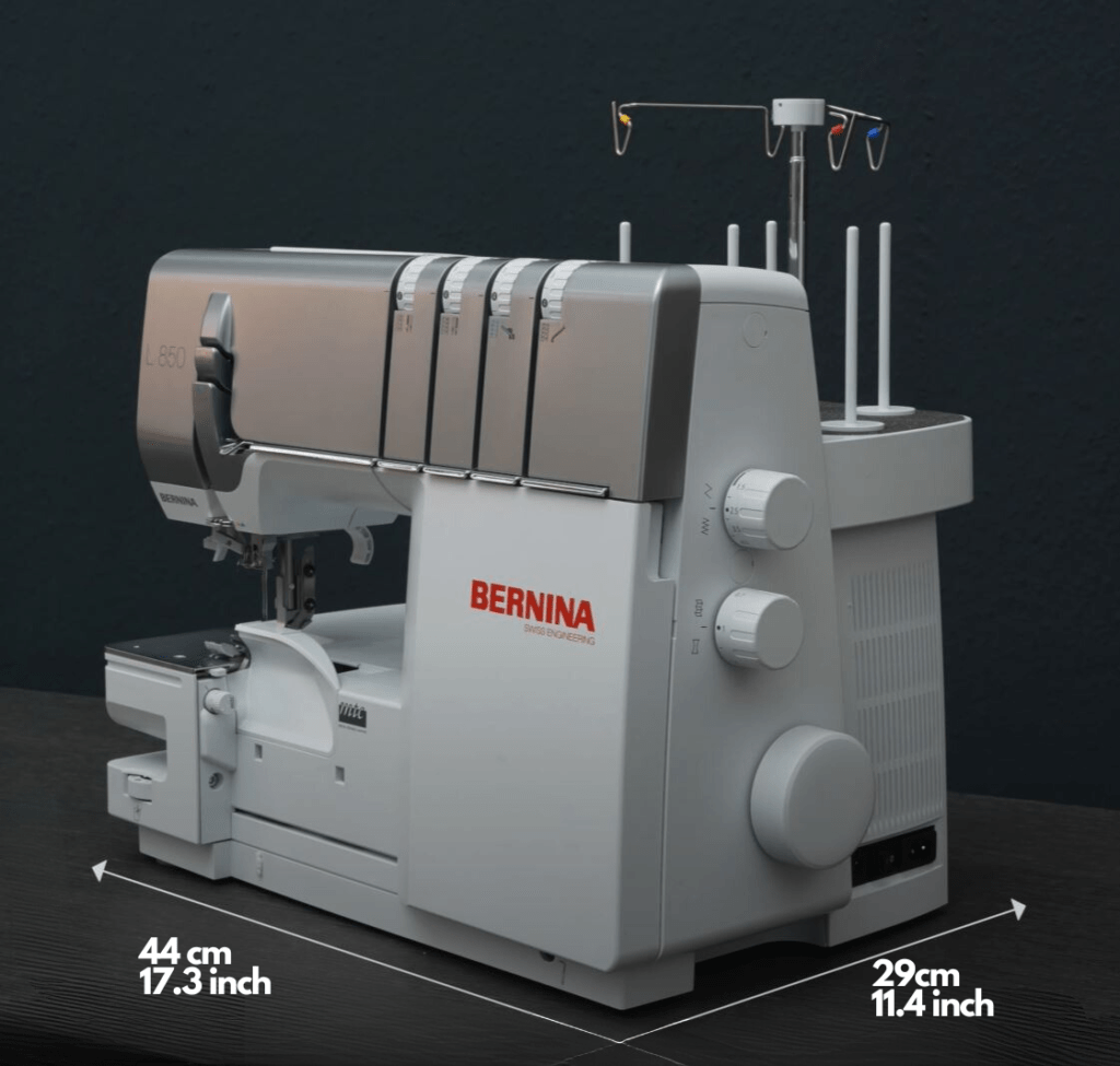 Bernina L850 Machine Size
