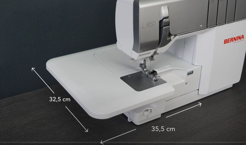 Bernina L850 Work Area Size