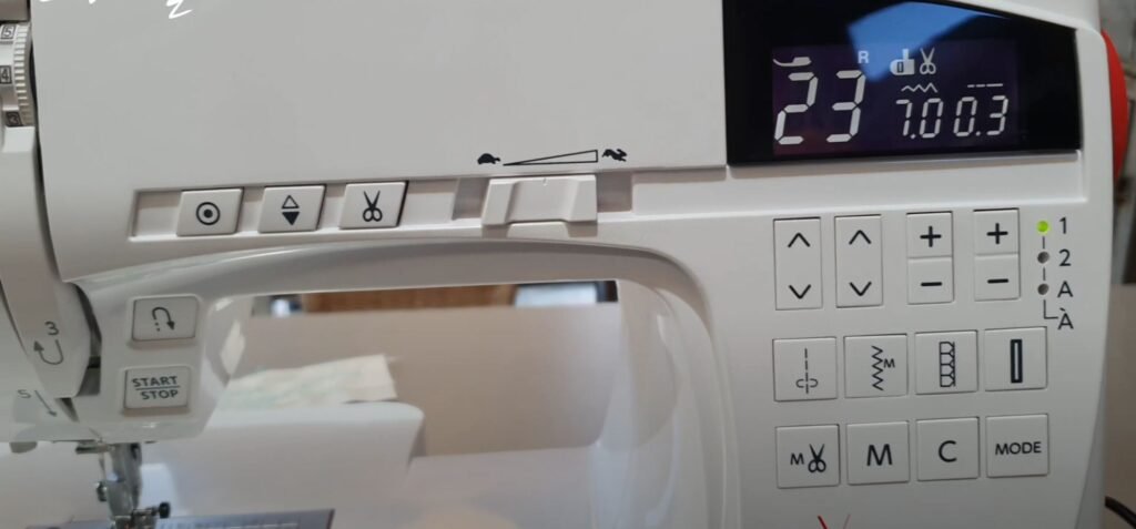 Elna Experience 570 Sewing Machine Function Buttons