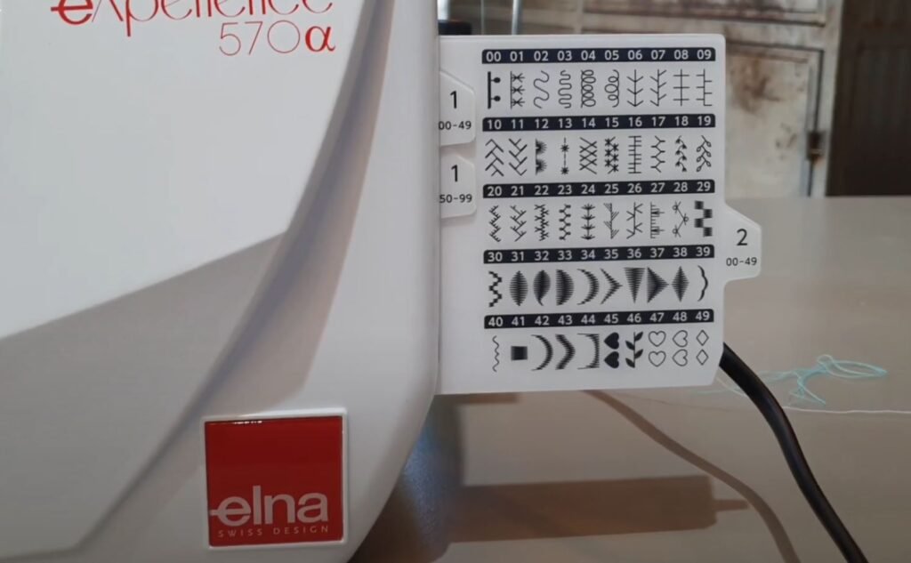 Elna Experience 570 Sewing Machine Stitch Chart