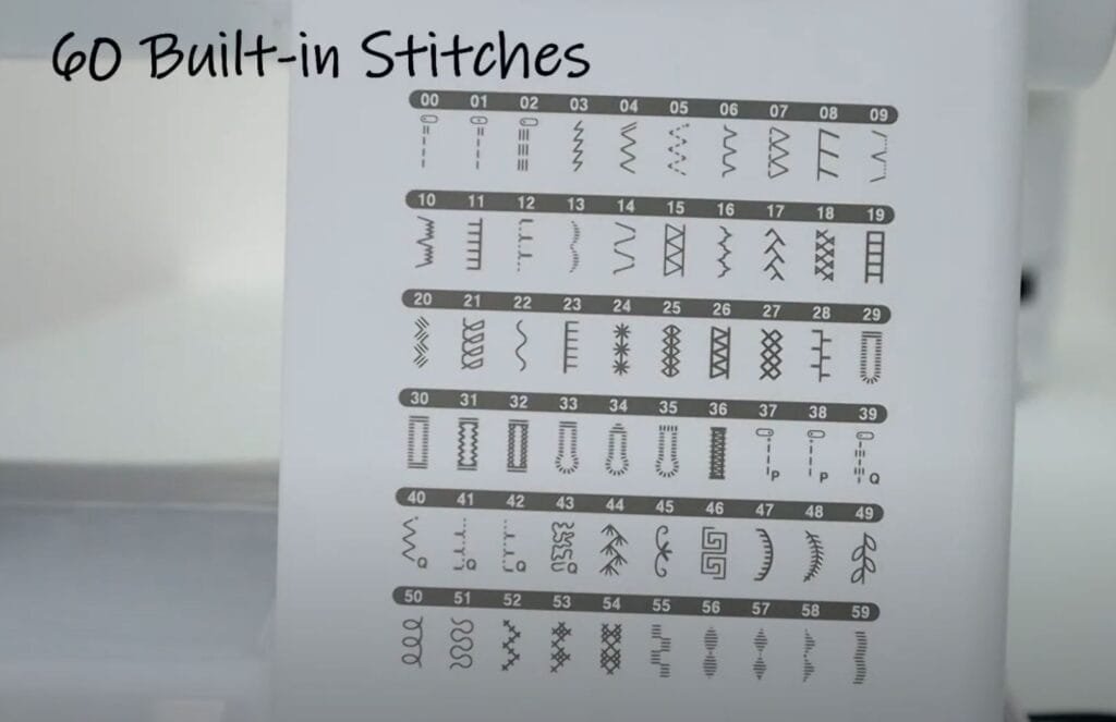 Brother FS60X Stitches